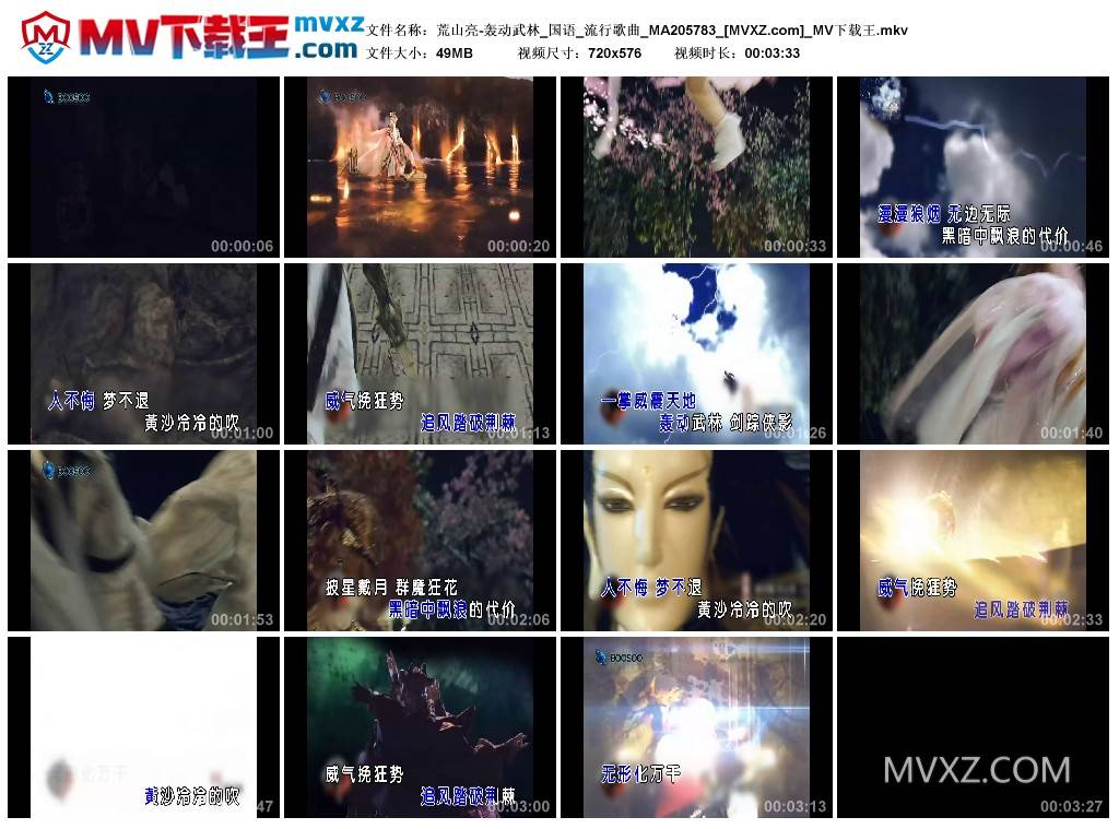 荒山亮-轰动武林_国语_流行歌曲_MA205783